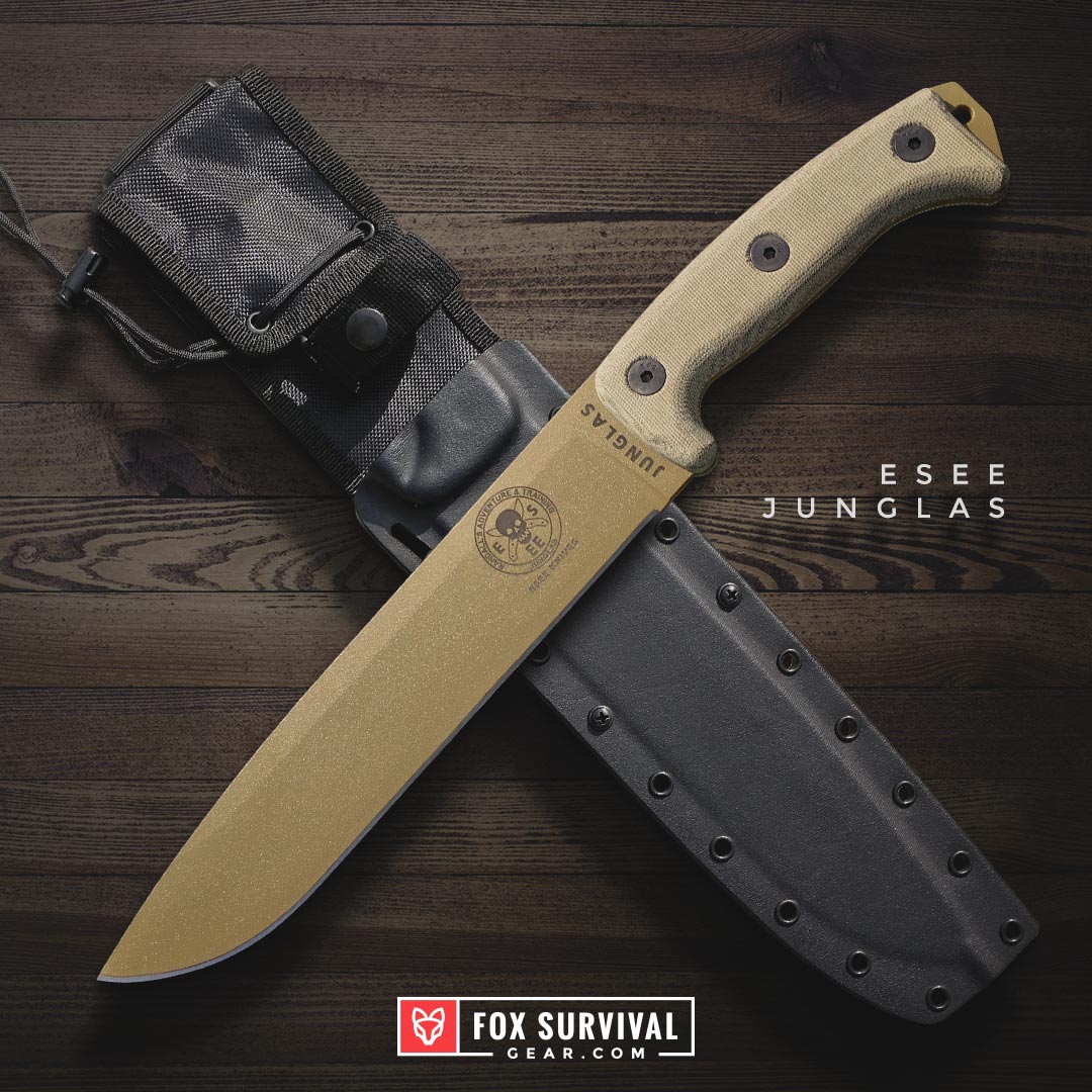 Where to buy ESEE Junglas 10" Survival Knife Kydex - Fox Survival Gear